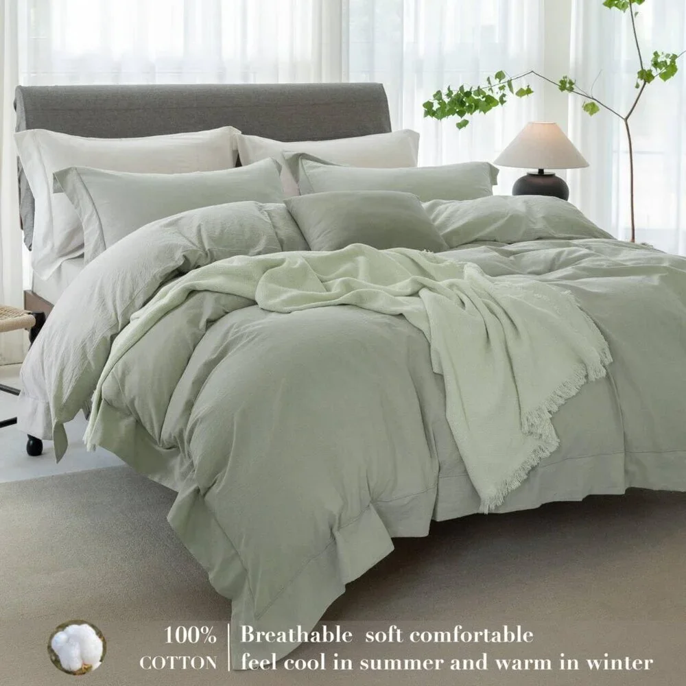 Cooling Twin Duvet Cover Set-100% Washed